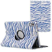 imoshion Coque tablette Design rotatif à 360° Lenovo Tab M10 5G - White Blue Stripes