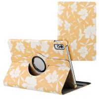 iMoshion Coque tablette Design rotatif à 360° Lenovo Tab M10 5G - Yellow Flowers