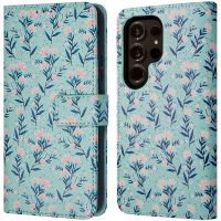 imoshion Étui de téléphone portefeuille Design Samsung Galaxy S24 Ultra - Blue Flowers