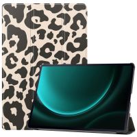 iMoshion Coque tablette Design Trifold Samsung Tab S9 FE Plus - Leopard