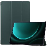 iMoshion Coque tablette Trifold Samsung Tab S9 FE Plus / Tab S9 Plus 12.4 pouces - Vert foncé