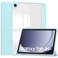 imoshion Coque tablette rigide Trifold iPad Samsung Galaxy Tab A9 Plus - Bleu clair