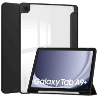 iMoshion Coque tablette rigide Trifold iPad Samsung Galaxy Tab A9 Plus - Noir