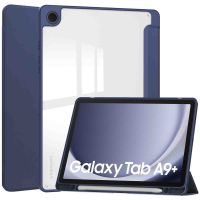 iMoshion Coque tablette rigide Trifold iPad Samsung Galaxy Tab A9 Plus - Bleu foncé