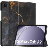 iMoshion Coque tablette Design Samsung Galaxy Tab A9 8.7 pouces - Black Marble