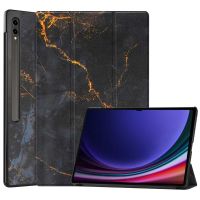 iMoshion Coque tablette Design Trifold Samsung Galaxy Tab S9 Ultra - Black Marble