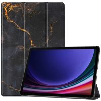 iMoshion Coque tablette Design Trifold Samsung Galaxy Tab S9 Plus - Black Marble