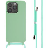 iMoshion ﻿Coque en silicone avec cordon iPhone 15 Pro - Vert