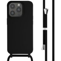 imoshion ﻿Coque en silicone avec cordon iPhone 15 Pro - Noir