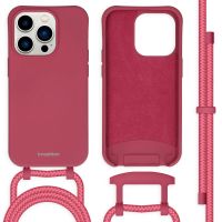 iMoshion Coque de couleur avec cordon amovible iPhone 14 Pro - Rouge foncé