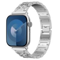 Selencia Bracelet à maillons scintillants pour Apple Watch Series 1-9 / SE - 38/40/41 mm / Series 10 - 42 mm - Argent