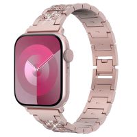 Selencia Bracelet à maillons scintillants pour Apple Watch Series 1-9 / SE - 38/40/41 mm / Series 10 - 42 mm - Rose