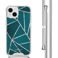 iMoshion Coque Design avec cordon iPhone 13 - Petrol Green Graphic