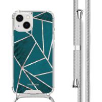 iMoshion Coque Design avec cordon iPhone 14 - Petrol Green Graphic