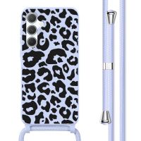 imoshion Coque design en silicone avec cordon Samsung Galaxy A35 - Animal Lila