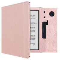 imoshion Étui de liseuse portefeuille en cuir végan Kobo Libra Colour - Rose Dorée