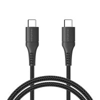 imoshion Braided USB-C vers câble USB-C - 2 mètre  - Noir