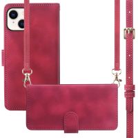 imoshion Etui de téléphone portefeuille avec cordon iPhone 13 - Rouge