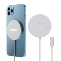 Accezz Chargeur MagSafe sans fil USB-C - 1 mètre - Blanc