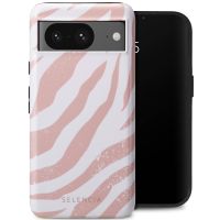 Selencia Coque arrière Vivid Google Pixel 8 - Colorful Zebra Old Pink