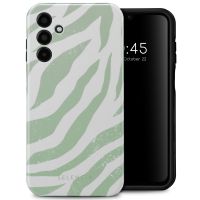 Selencia Coque arrière Vivid Samsung Galaxy A15 (5G/4G) - Colorful Zebra Sage Green