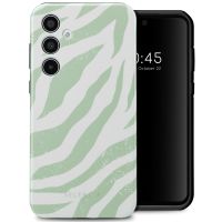 Selencia Coque arrière Vivid Samsung Galaxy A35 - Colorful Zebra Sage Green