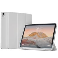 Accezz Étui de téléphone portefeuille Smart Silicone iPad Air 11 pouces (2024) M2 / Air 5 (2022) / iPad Air 4 (2020) - Gris