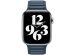 Apple Leather Link Apple Watch Series 1-9 / SE / Ultra (2) - 42/44/45/49mm - Taille M/L - Baltic Blue