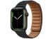 Apple Leather Link Apple Watch Series 1-9 / SE - 38/40/41 mm / Series 10 - 42 mm - Taille S/M - Midnight