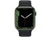 Apple Leather Link Apple Watch Series 1-10 / SE / Ultra (2) - 42/44/45/46/49 mm - Taille M/L - Midnight