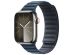 Apple Bracelet à maillons magnétique FineWoven Apple Watch Series 1-9 / SE - 38/40/41 mm / Series 10 - 42 mm - Taille M/L - Pacific Blue