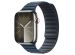 Apple Bracelet à maillons magnétique FineWoven Apple Watch Series 1-9 / SE / Ultra (2) - 42/44/45/49 mm - Taille S/M - Baltic Blue