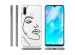 imoshion Coque Design Huawei P30 Lite - Visage abstrait - Noir