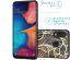 iMoshion Coque Design Samsung Galaxy A20e - Feuilles / Noir