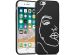 imoshion Coque Design iPhone 6 / 6s - Visage abstrait - Blanc / Noir