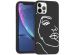 imoshion Coque Design iPhone 12 (Pro) - Visage abstrait - Blanc