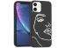 imoshion Coque Design iPhone 12 Mini - Visage abstrait - Blanc