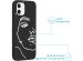 imoshion Coque Design iPhone 12 Mini - Visage abstrait - Blanc