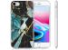 imoshion Coque Design iPhone SE (2022 / 2020) / 8 / 7 / 6(s) - Marbre - Bleu