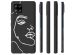 imoshion Coque Design Samsung Galaxy A42 - Visage abstrait - Blanc