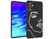 imoshion Coque Design Samsung Galaxy A72 - Visage abstrait - Blanc