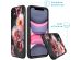 imoshion Coque Design iPhone 11 - Fleur - Rose / Noir