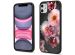 imoshion Coque Design iPhone 11 - Fleur - Rose / Noir