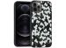 imoshion Coque Design iPhone 12 (Pro) - Fleur - Blanc / Noir