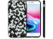 iMoshion Coque Design iPhone SE (2022 / 2020) / 8 / 7  - Fleur - Blanc /Noir