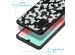 iMoshion Coque Design Samsung Galaxy A41 - Fleur - Blanc / Noir