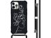 imoshion Coque Design avec cordon iPhone 12 (Pro) - Woman Flower Black