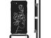 imoshion Coque Design avec cordon iPhone SE (2022 / 2020) / 8 / 7 - Woman Flower Black