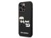 Karl Lagerfeld Coque rigide en caoutchouc 3D Karl & Choupette iPhone 14 Pro - Noir