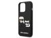 Karl Lagerfeld Coque rigide en caoutchouc 3D Karl & Choupette iPhone 14 Pro - Noir